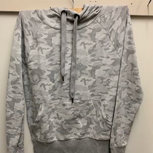 Camo Scoop Neck Sweatshirt